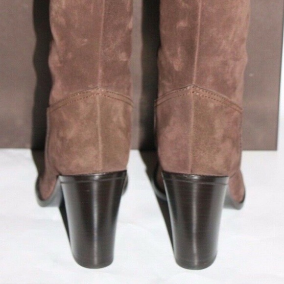 NIB Gucci Women's Suede Knee High Heeled Boots - Picture 6 of 8